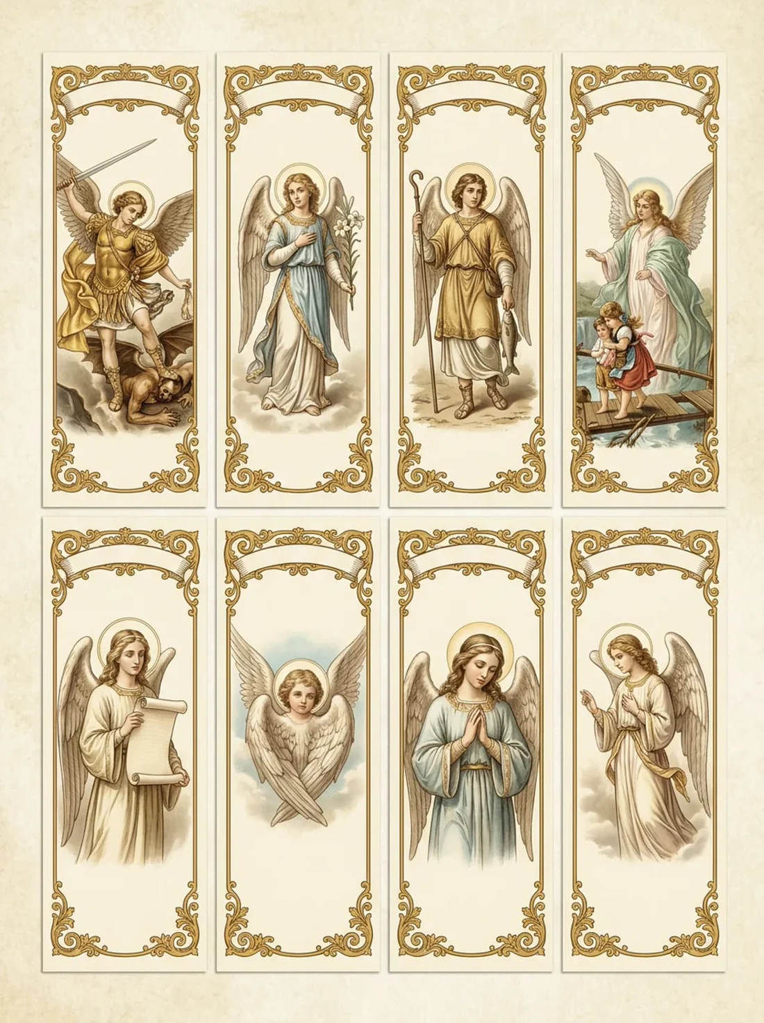 Guardian angel bookmark designs